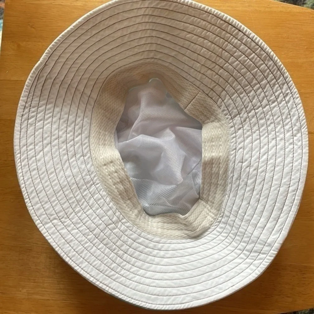 Bucket Hat Sun Hat Beach‎ Vacation Children’s white aqua